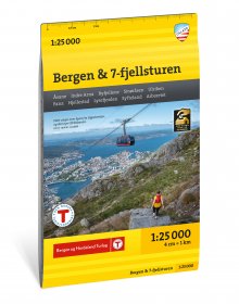 Stikart Bergen & 7-fjellsturen 1:25 000