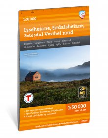 Turkart Lyseheiane, Sirdalsheiane & Setesdal Vesthei nord 1:50 000