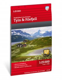 Høyfjellskart Jotunheimen: Tyin & Filefjell 1:25 000