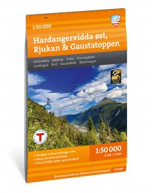 Turkart Hardangervidda øst, Rjukan & Gaustatoppen 1:50 000