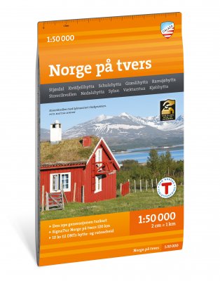 Turkart Norge på tvers (Stjørdal-Sylan) 1:50.000
