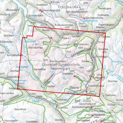 Turkart Dovrefjell 1:50 000