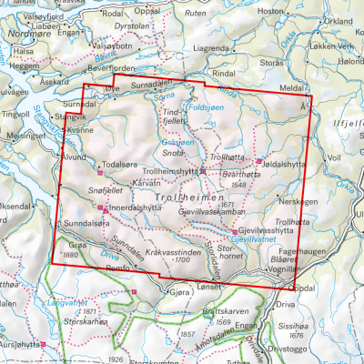 Turkart Trollheimen 1:50 000