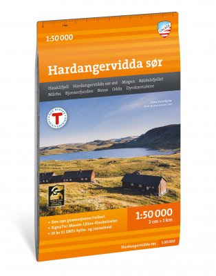 Turkart Hardangervidda sør 1:50 000