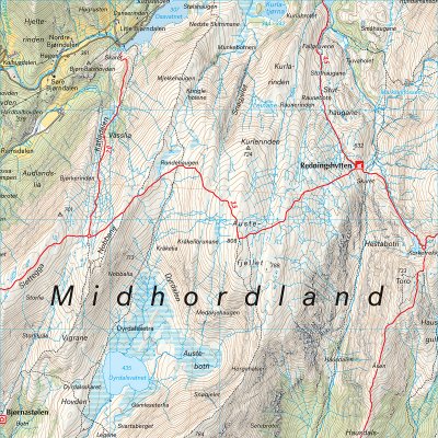 Stikart Gullfjellet & Osterøy 1:25 000