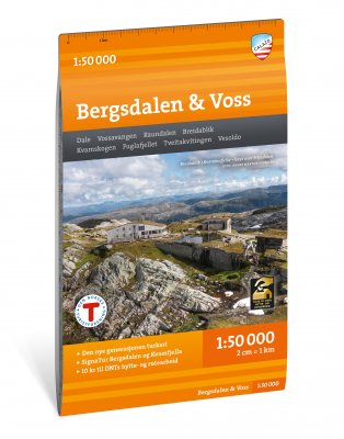 Turkart Bergsdalen & Voss 1:50 000
