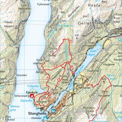 Turkart Bergsdalen & Voss 1:50 000