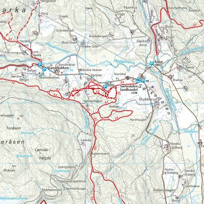 Løypekart Nordmarka sør 1:20 000