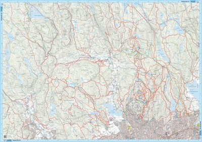 Løypekart Nordmarka sør 1:20 000