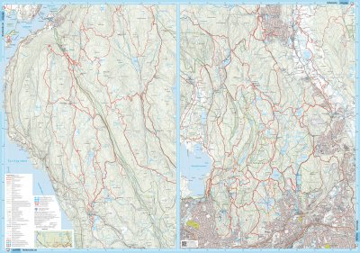 Løypekart Nordmarka sør 1:20 000