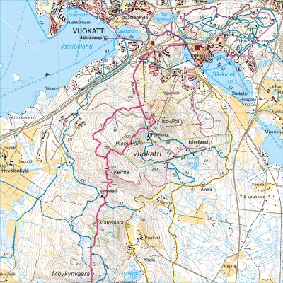 Kainuu: Vuokatti, Hiidenportti & Tiilikkajärvi 1:25 000