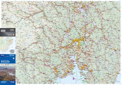 Bil- og turistkart Østlandet 1:350 000
