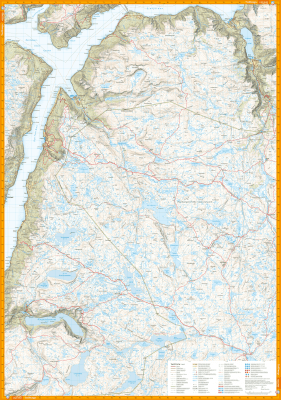 Turkart Hardangervidda vest, Trolltunga & Folgefonna 1:50 000