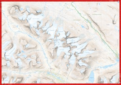 Högalpin karta Áhkká & Sarektjåkkå 1:25.000