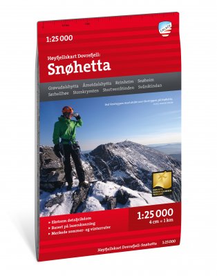 Høyfjellskart Dovrefjell Snøhetta