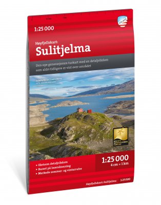 Høyfjellskart Sulitjelma 1:25 000