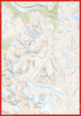 Høyfjellskart Narvik: Rombakstøtta, Skjomtinden & Storsteinsfjellet 1:25 000