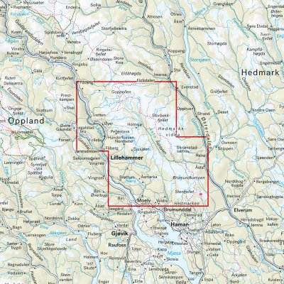 Turkart Lillehammer 1:50.000