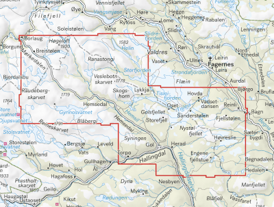 Oversikt Turkart Hemsedal