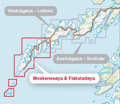 Høyfjellskart Lofoten: Moskenesøya & Flakstadøya 1:30 000