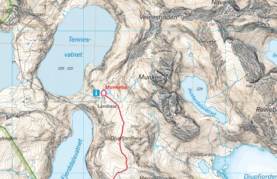 Høyfjellskart Lofoten: Moskenesøya & Flakstadøya 1:30 000