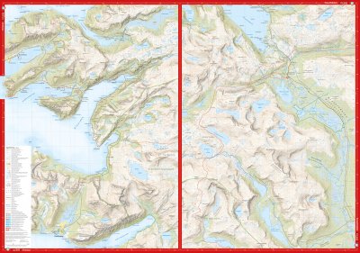 Høyfjellskart Senja: Keipen, Tredjefjellet & Kvænan 1:25.000