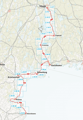 Cykelatlas Sydostleden 1:50.000