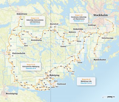 Friluftsatlas Sörmlandsleden 1:50 000 