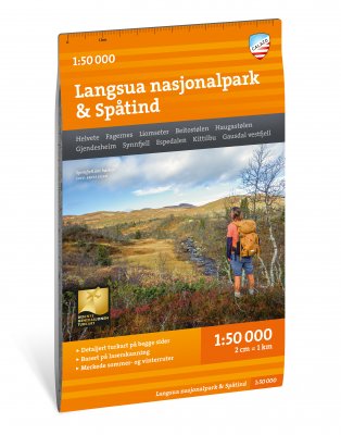Turkart Langsua Nasjonalpark & Spåtind 1:50.000