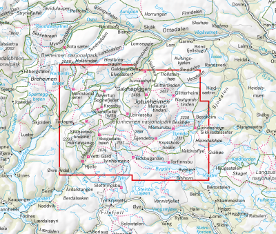 Turkart Jotunheimen 1:50 000